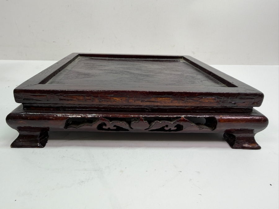 Hexagonal Chinese Cloisonne Vase Decorated With Dragon And Peacock Motifs On Wooden Stand 17'H (RSF) [Photo 16]