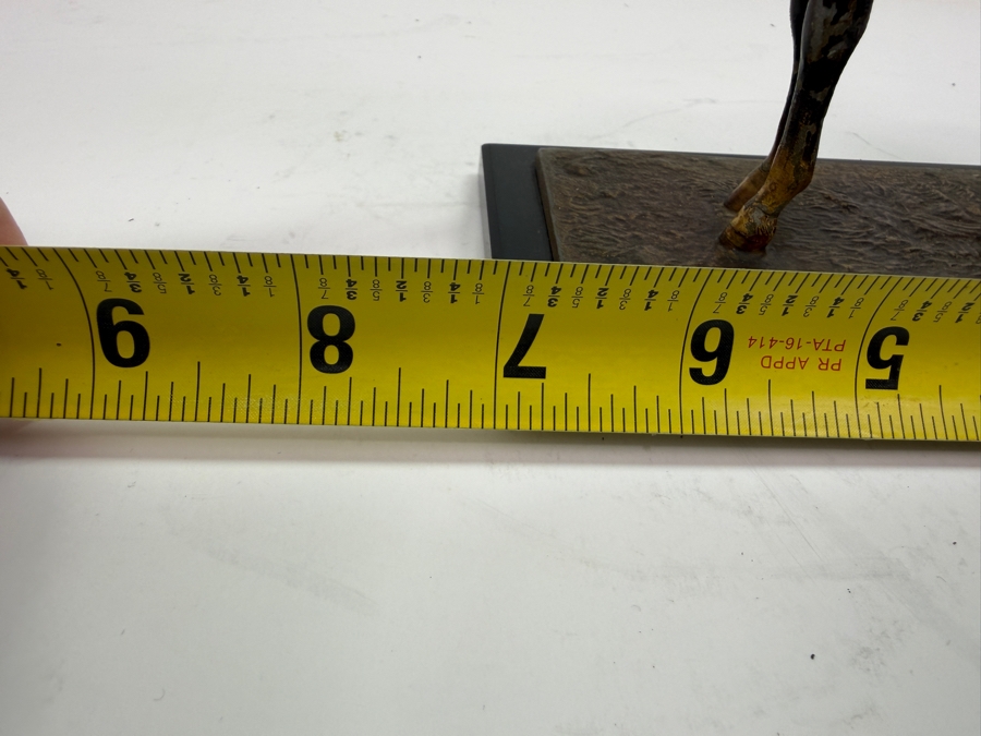 Antique Austrian Cold-Painted Spelter Equestrian Table Lighter And Match Striker With Racehorse And Jockey Figurine On Plinth Base, Circa 1910-1915 7'W X 3'D X 7'H (RSF) [Photo 12]