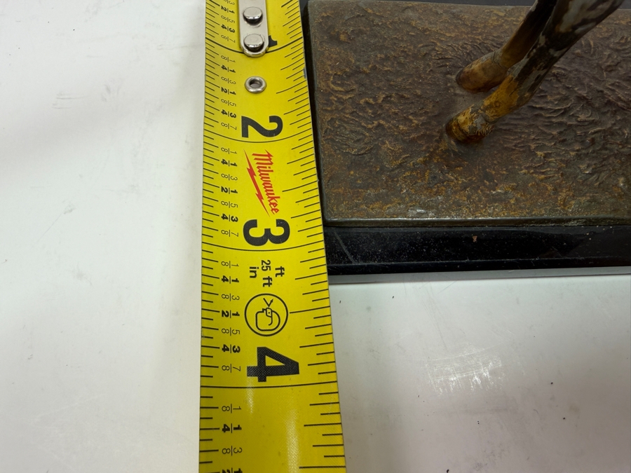 Antique Austrian Cold-Painted Spelter Equestrian Table Lighter And Match Striker With Racehorse And Jockey Figurine On Plinth Base, Circa 1910-1915 7'W X 3'D X 7'H (RSF) [Photo 13]