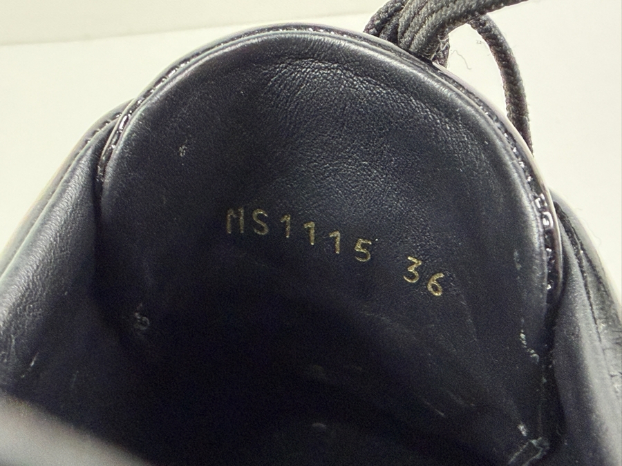 Authentic Louis Vuitton Frontrow Sneakers In Black Patent Leather With Gold Accents Size 36 (HA) [Photo 10]
