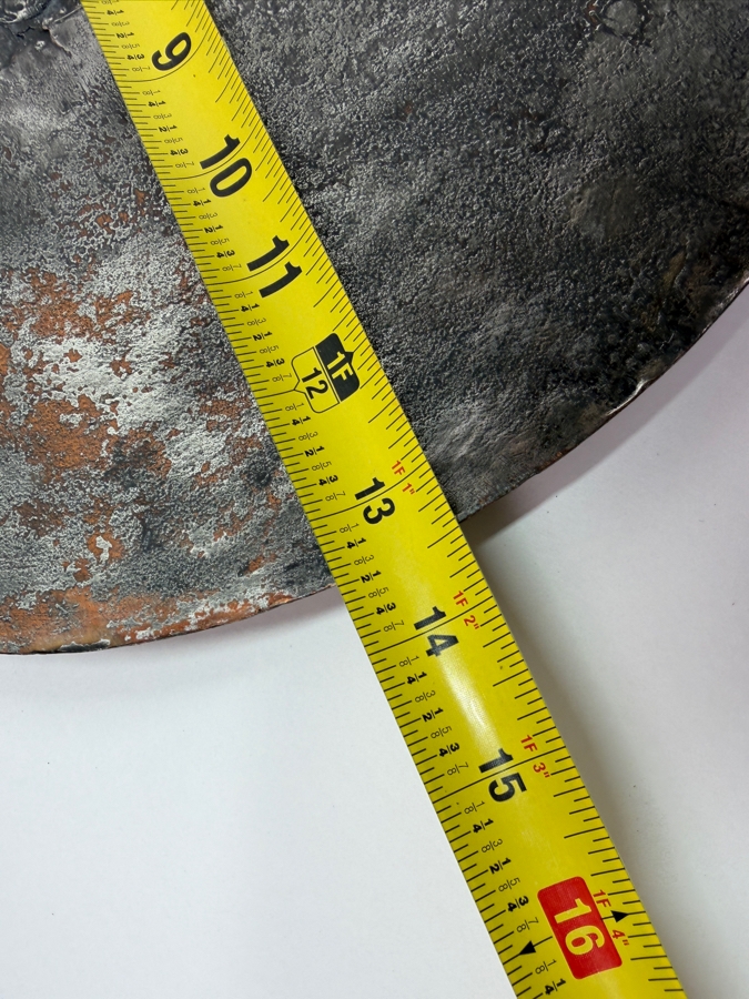 Antique Flat Copper Lid With Wrought Iron Handle Stamped '35' 13.5W X 23.5L (RSF) [Photo 5]