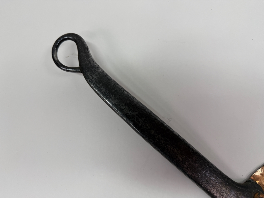 Antique Flat Copper Lid With Wrought Iron Handle 11W X 19L (RSF) [Photo 3]