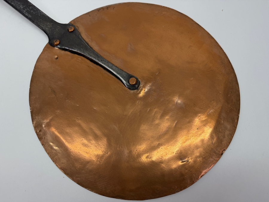 Antique Flat Copper Lid With Wrought Iron Handle 11W X 19L (RSF) [Photo 2]