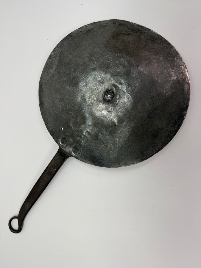 Antique Flat Copper Lid With Wrought Iron Handle 11W X 19L (RSF) [Photo 4]