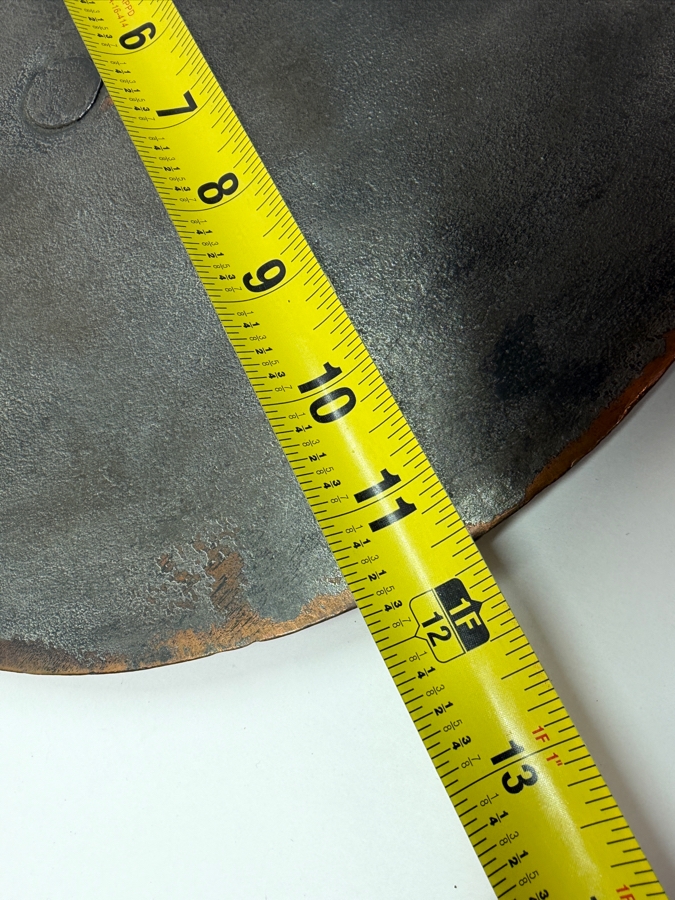 Antique Flat Copper Lid With Wrought Iron Handle Stamped 'B' 11W X 19L (RSF) [Photo 5]