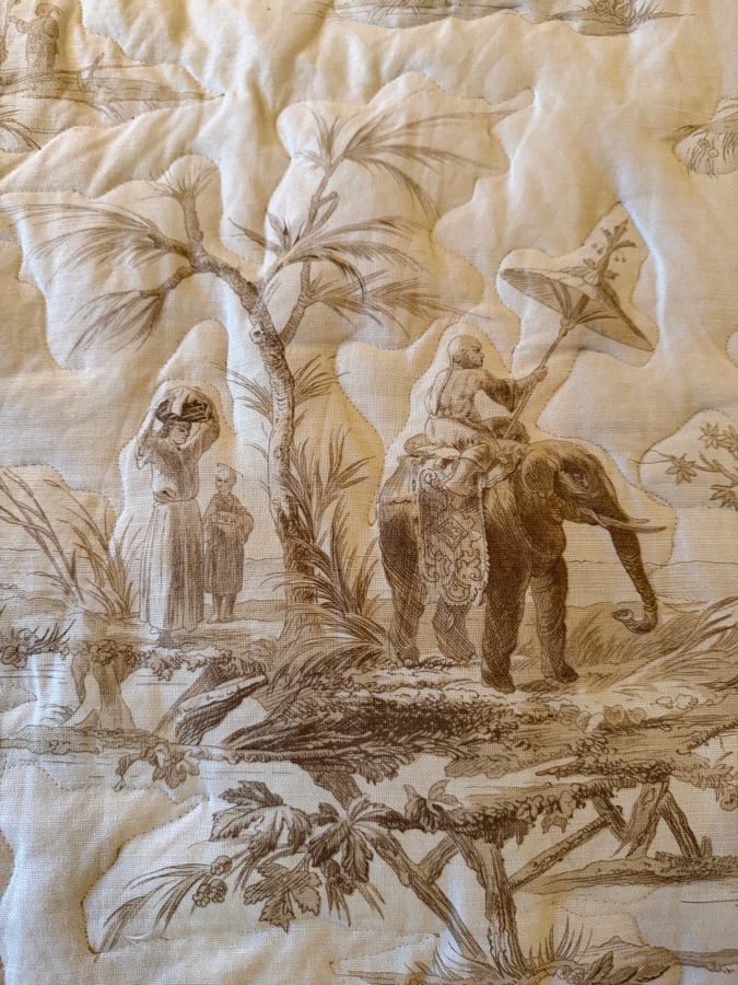 Pair Of Wooden Twin Beds With Scalamandre Voyage En Chine Bedding And Bed Canopy 47'W X 64.5'H X 88'L [Photo 15]