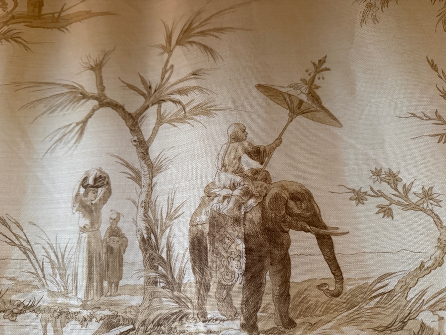 Pair Of Wooden Twin Beds With Scalamandre Voyage En Chine Bedding And Bed Canopy 47'W X 64.5'H X 88'L [Photo 6]