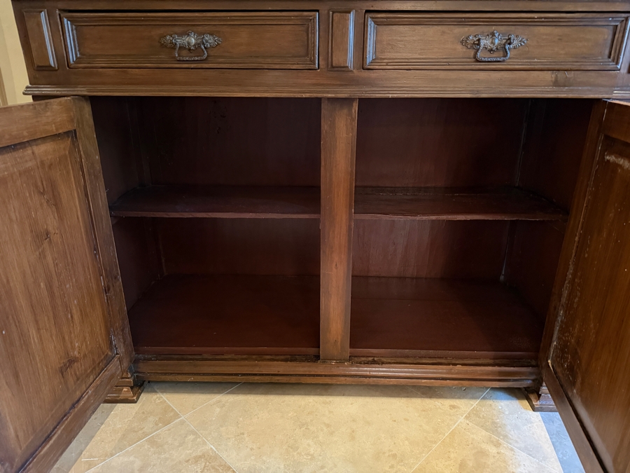 Stunning Antique Wooden 2-Piece Cabinet 50W X 20D X 101H [Photo 8]