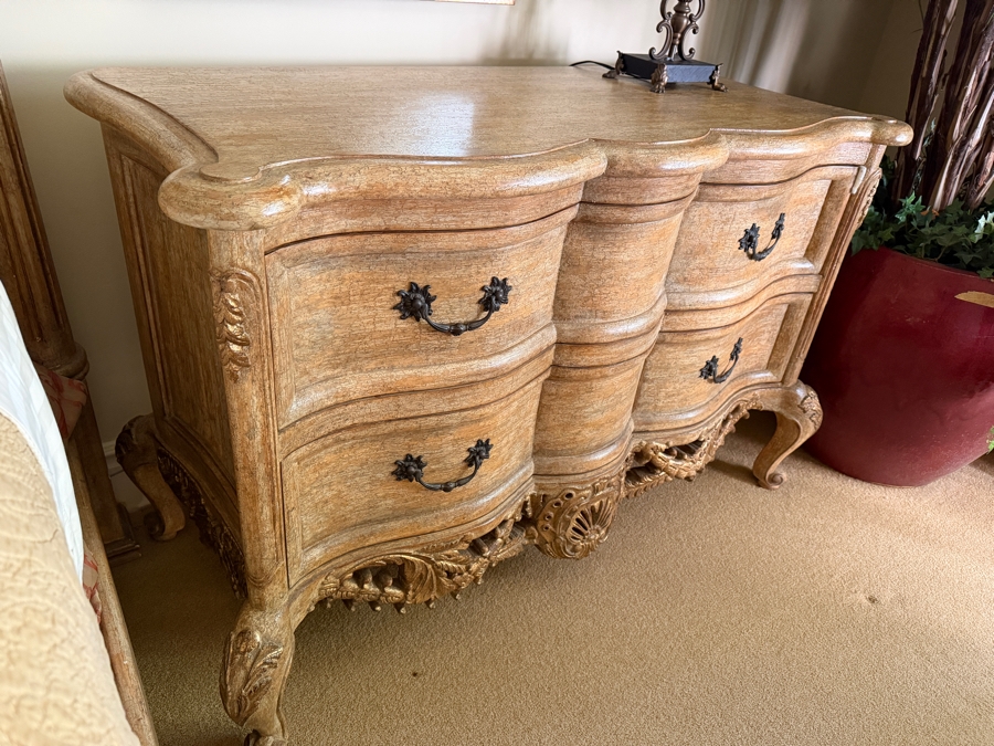 Pair Of Large 2-Drawer Bedside Tables Nightstands 52W X 24D X 35H [Photo 3]