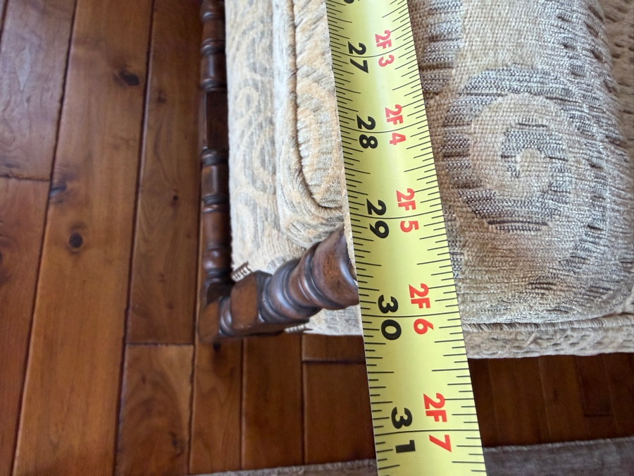 Oversized Upholstered Open Armchair With Brass Nailhead Trim 30'W X 30'D X 46'H [Photo 6]