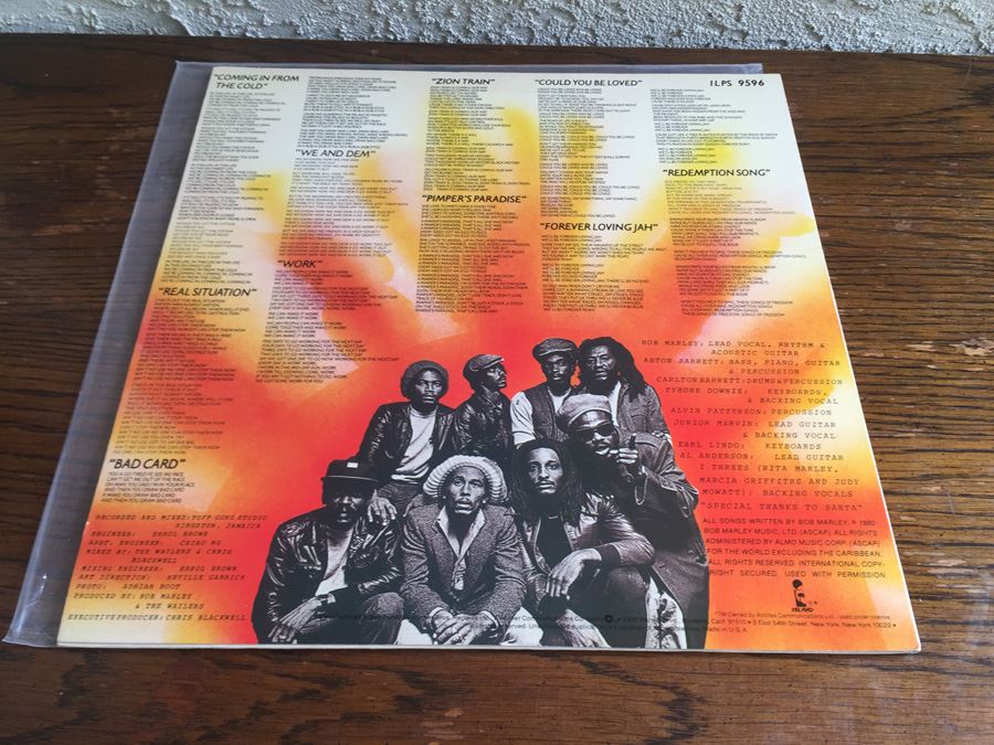 Bob Marley & The Wailers ‎- Uprising - Island Records ‎- ILPS 9596 [Photo 2]