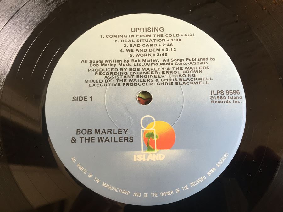 Bob Marley & The Wailers ‎- Uprising - Island Records ‎- ILPS 9596 [Photo 4]