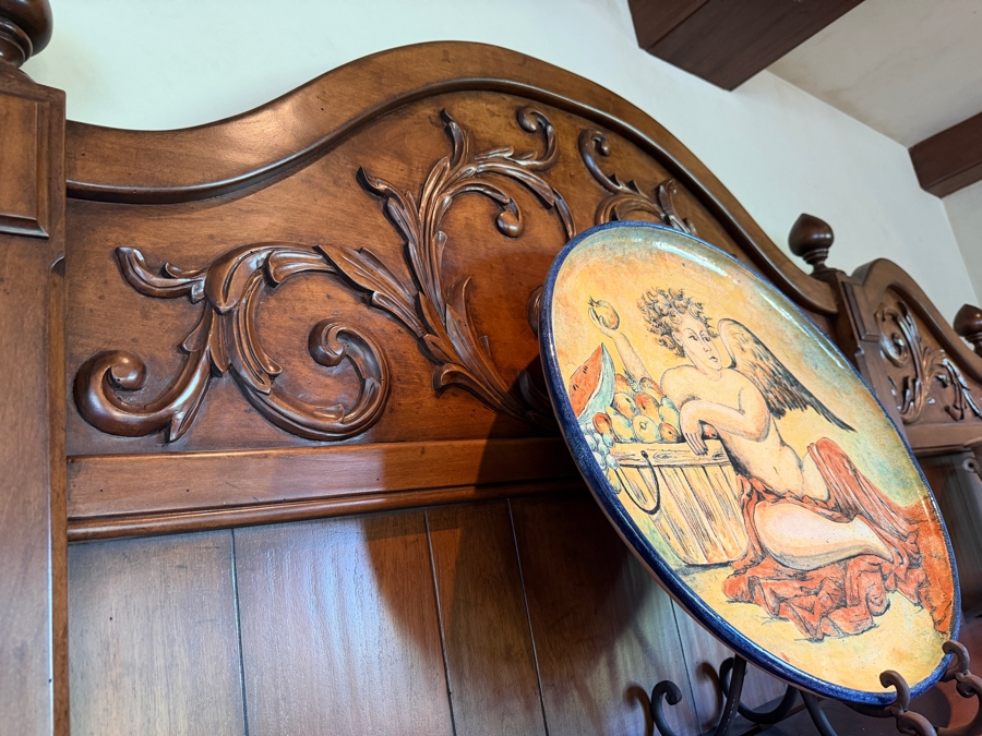 Large Wooden Custom 2-Piece Cabinet With Hutch Designed And Built By Martin Van Court (VanCourt) Studios In Van Nuys, CA 98.5W X 26D X 107H [Photo 4]