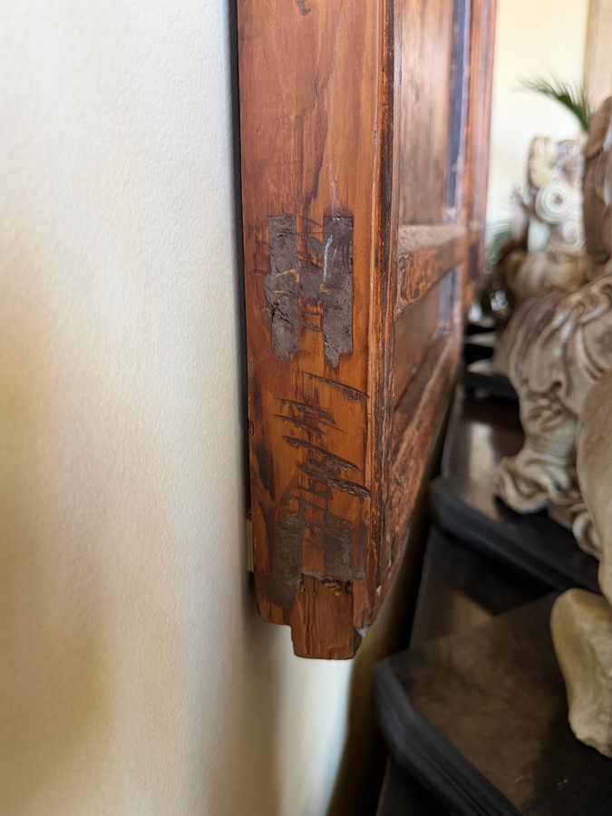 Large Antique Chinese Wooden Screen Panels (Does Not Include Carved Sculptures At Base Of Panels) 25'W X 106'H X 2.5'D [Photo 5]