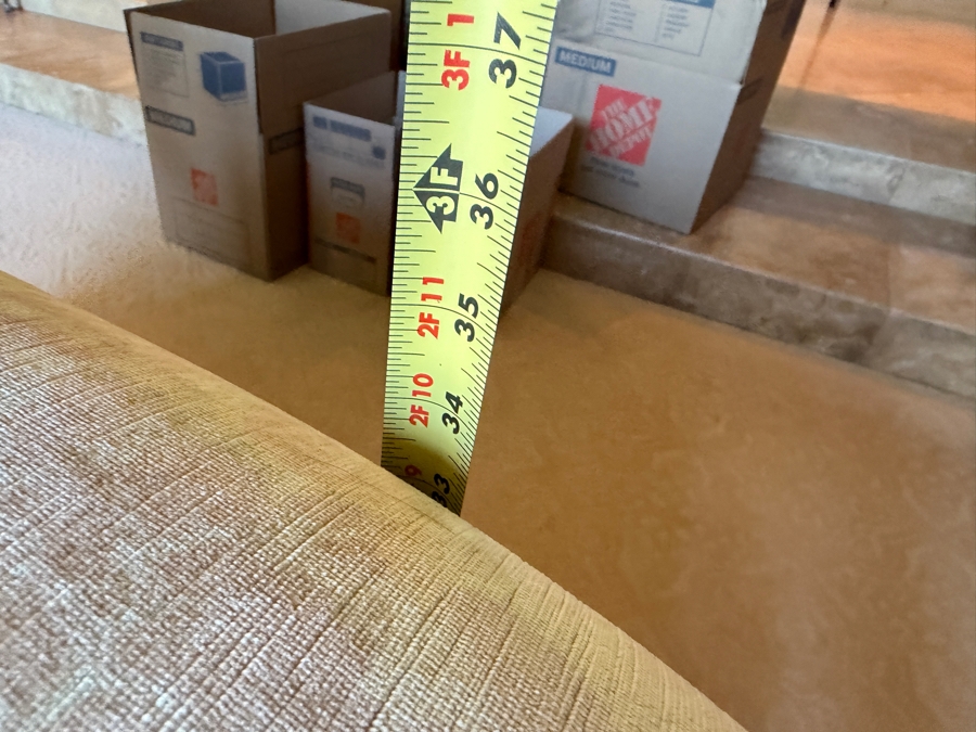 Upholstered Loveseat Sofa With Brass Nailhead Trim 73W X 41D X 34H [Photo 8]