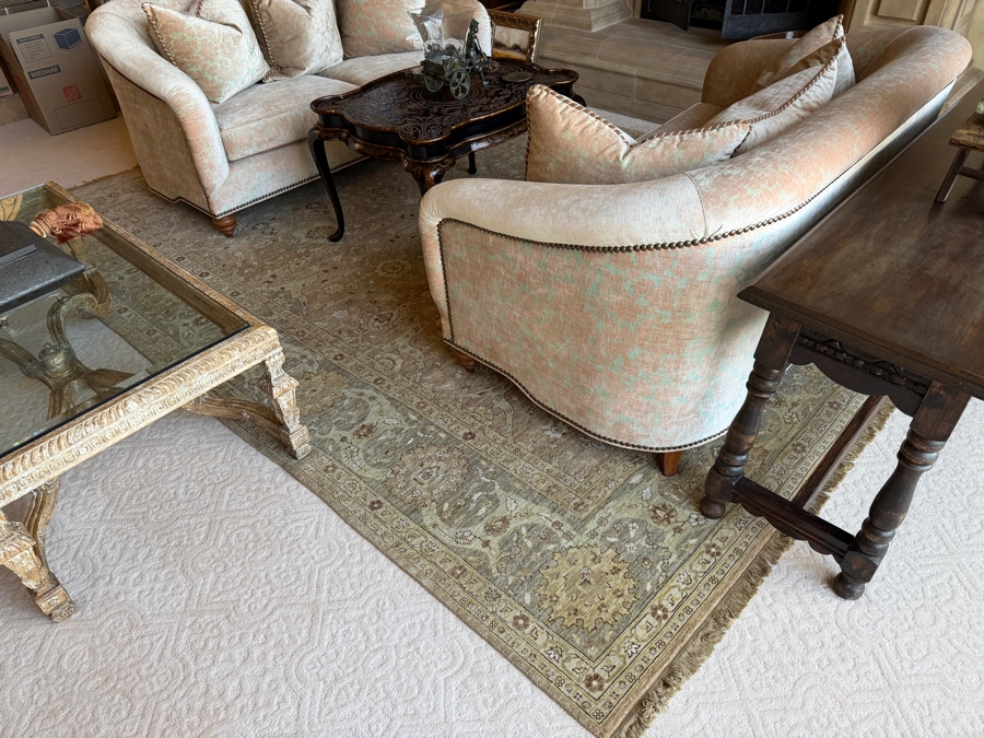 Hand Knotted Wool Area Rug 117 X 151