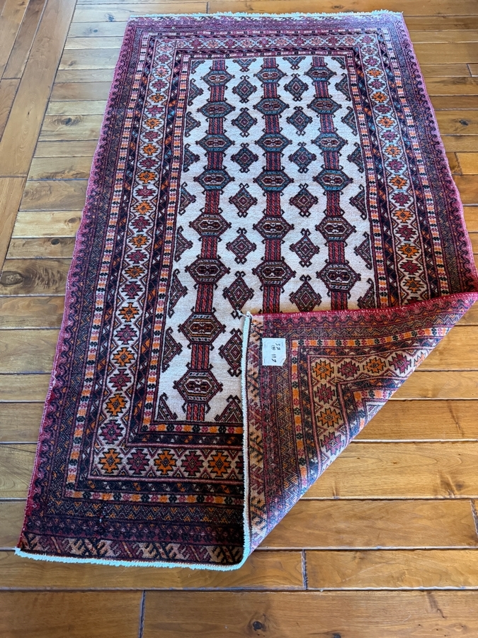 Vintage Hand Woven Wool Bokhara Area Rug 44 X 79 [Photo 8]
