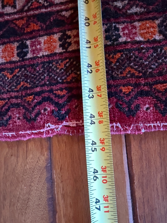 Vintage Hand Woven Wool Bokhara Area Rug 44 X 79 [Photo 10]