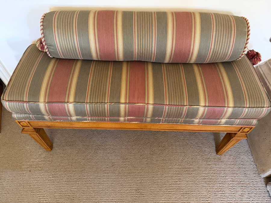 Lily Jack Upholstered Bench With Pillow 47W X 16D X 22H [Photo 2]