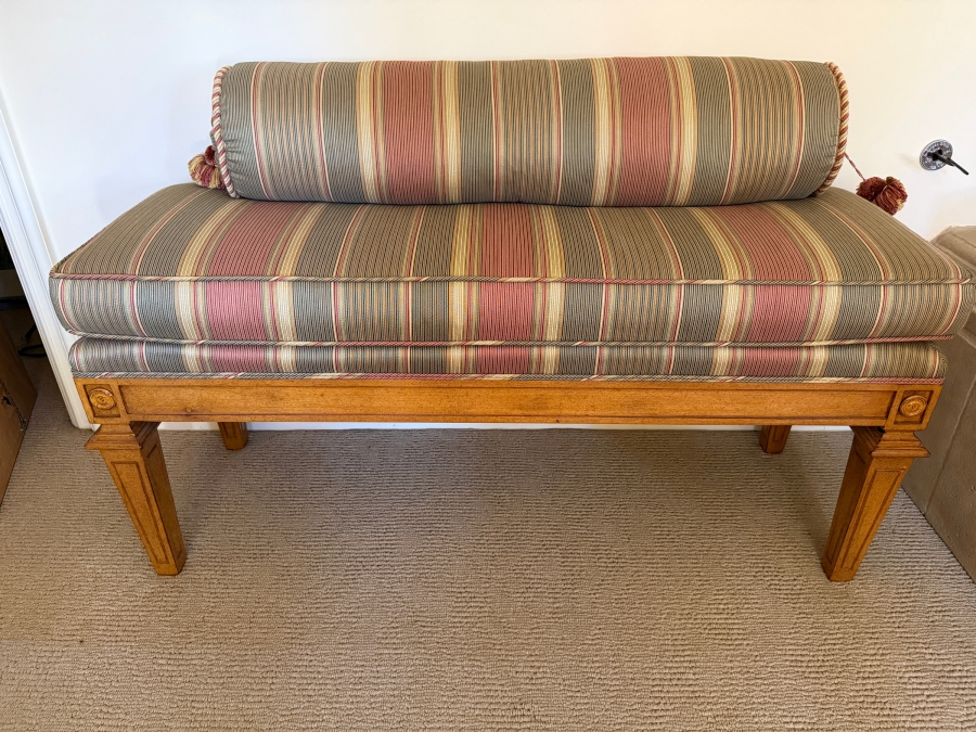 Lily Jack Upholstered Bench With Pillow 47W X 16D X 22H