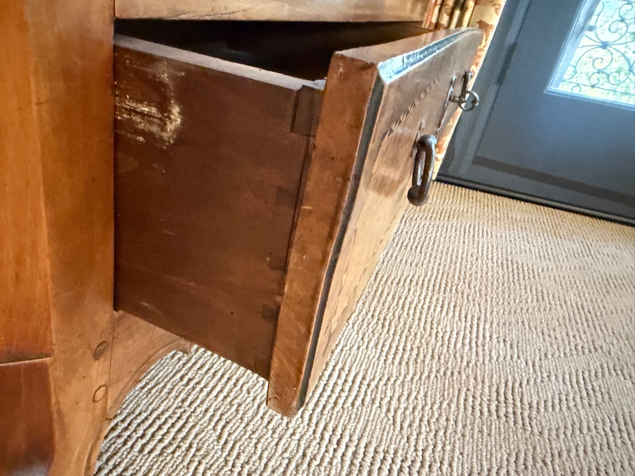 Stunning Antique Louis XV Wooden Wardrobe Cabinet Armoire 40W X 27D X 91H [Photo 9]