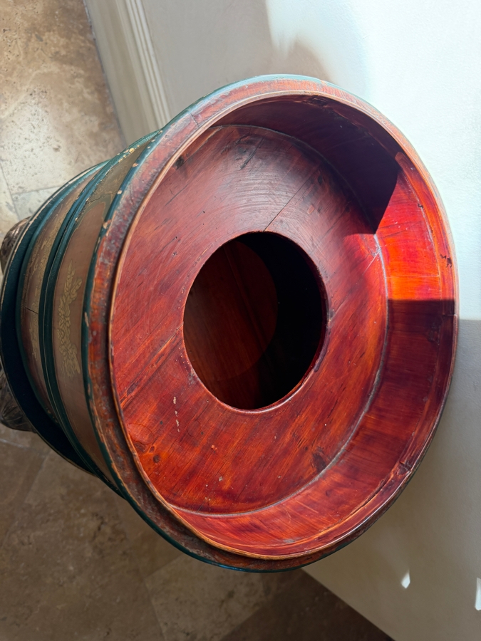 Vintage Chinese Three Tiered Lacquer Wedding Basket With Stand 16W X 35H [Photo 3]