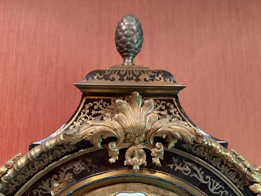 Exceptional Jean-Philippe Gosselin Antique 18th Century French Boulle Bracket Clock Featuring Elaborate Boulle-Style Marquetry With Tortoiseshell And Cut Gilt Brass Inlay Gosselin Paris France Working / Running 15W X 8D X 28H Estimate $10,000-$14,000 [Photo 11]