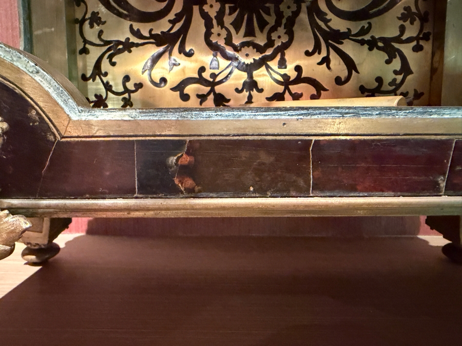 Exceptional Jean-Philippe Gosselin Antique 18th Century French Boulle Bracket Clock Featuring Elaborate Boulle-Style Marquetry With Tortoiseshell And Cut Gilt Brass Inlay Gosselin Paris France Working / Running 15W X 8D X 28H Estimate $10,000-$14,000 [Photo 8]