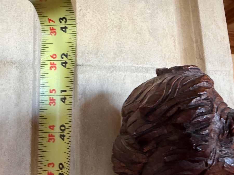 Antique Carved Wooden Religious Statues 42'H (Damage To One Of The Hands Shown In Photos) (RSF) [Photo 14]