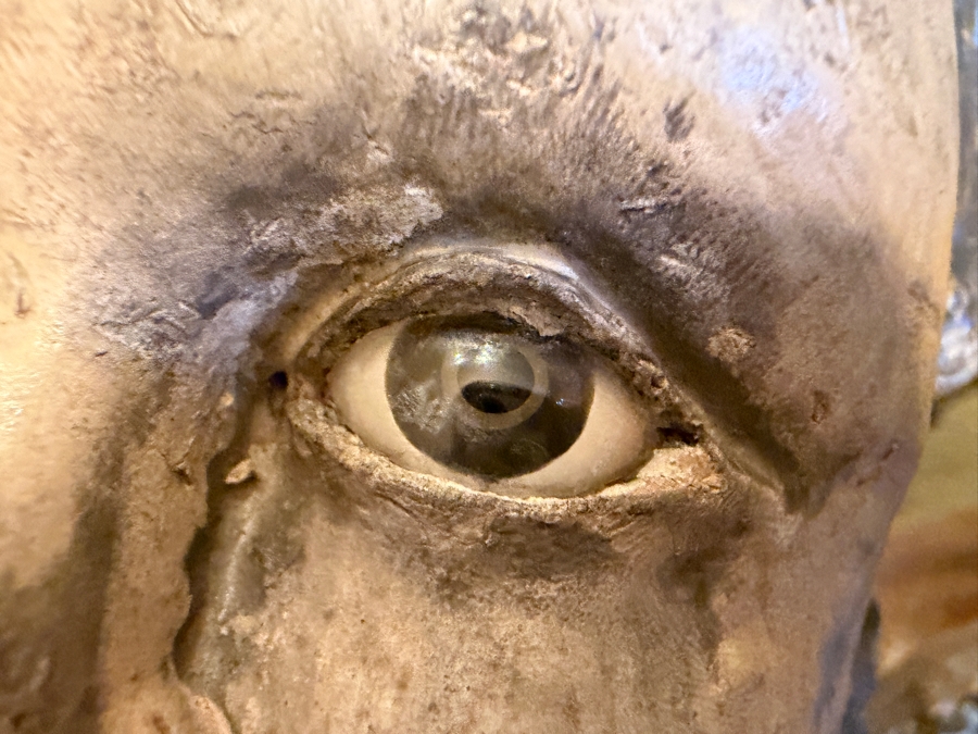 Pair Of Antique Carved Wooden Cherubs With Glass Eyes 29'H (RSF) [Photo 20]