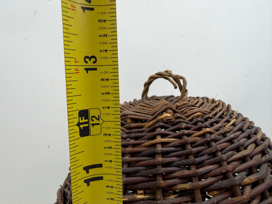 Vintage La Vannerie D'antan Handwoven Wicker Basket For Storing Potatoes And Onions 12'W X 13'H (RSF) [Photo 9]