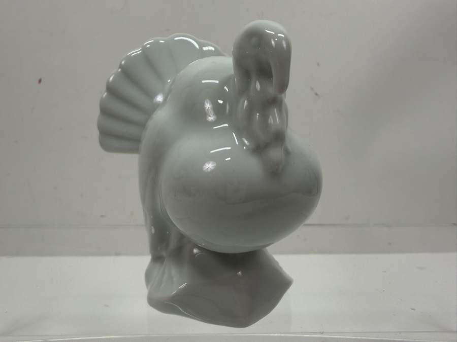 Vintage Haviland Limoges France White Porcelain Glossy Turkey Figurine Sculpture 4'H (RSF) [Photo 2]