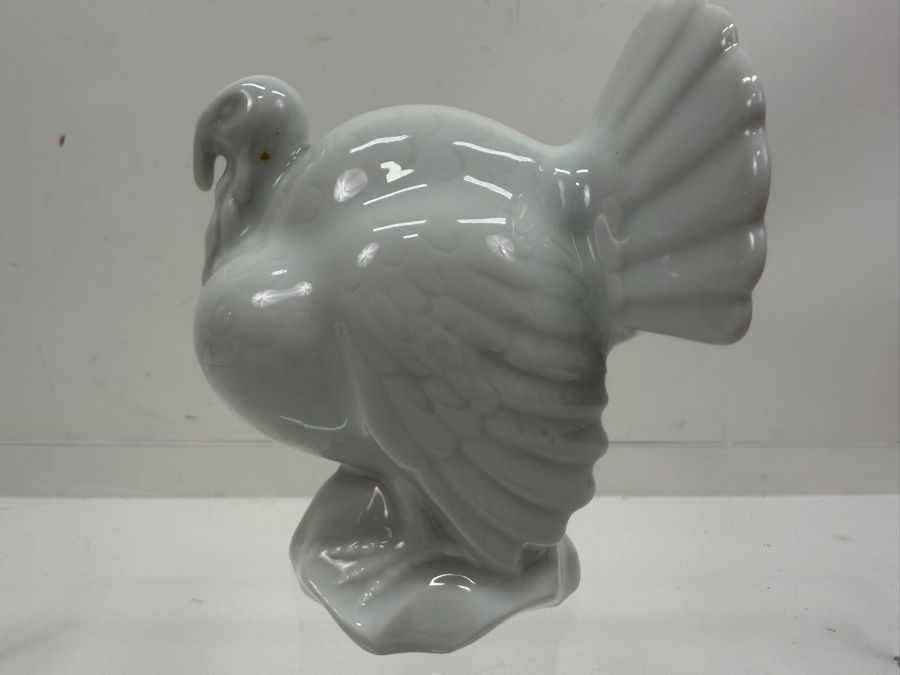 Vintage Haviland Limoges France White Porcelain Glossy Turkey Figurine Sculpture 4'H (RSF) [Photo 3]