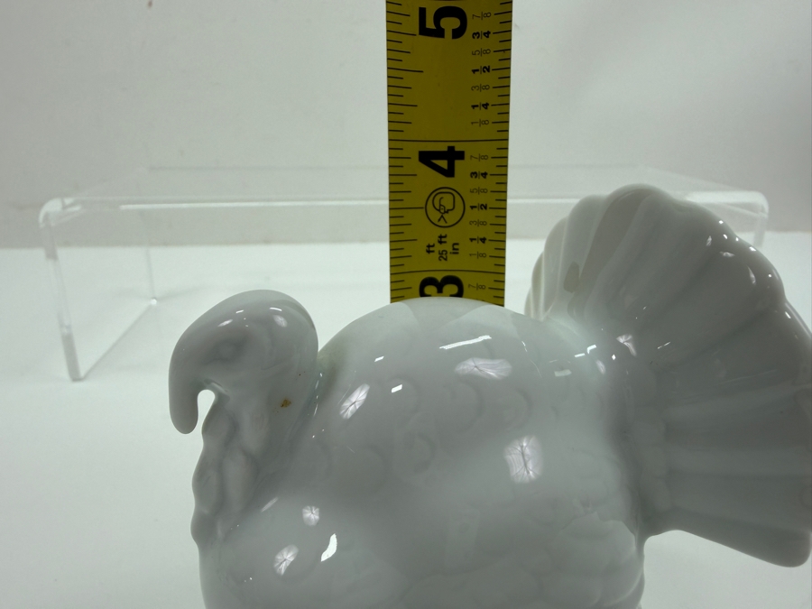 Vintage Haviland Limoges France White Porcelain Glossy Turkey Figurine Sculpture 4'H (RSF) [Photo 6]