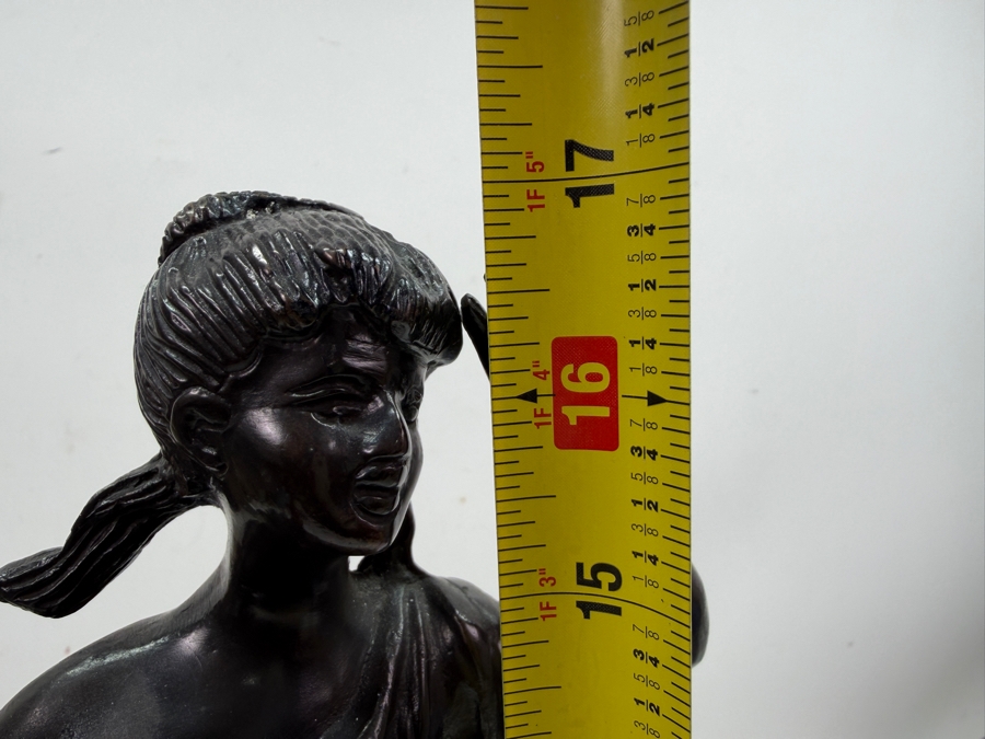 Bronze Sculpture Of A Walking Woman With Basket 17'H (RSF) [Photo 8]