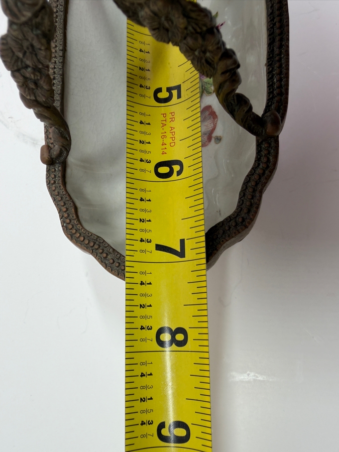 Pair Of Chinese Porcelain Export Bowls With Metal Ornamentation 9W And 7W (RSF) [Photo 12]