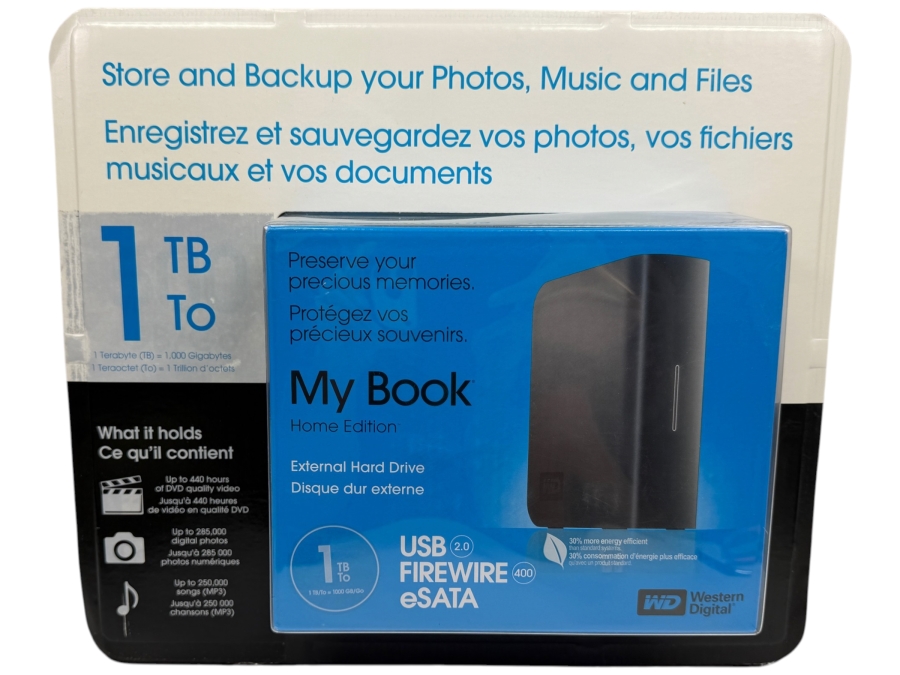 New Western Digital 1TB External Hard Drive My Book (RSF)