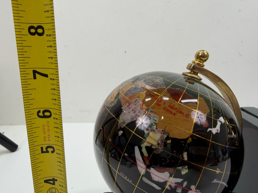 Decorative Gemstone World Globe Bookends 12W X 4D X 7.5H (RSF) [Photo 9]