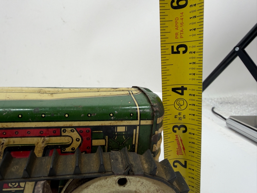 Vintage Marx Tin Litho Wind-Up Farm Tractor Circa 1940s 9W X 4H (RSF) [Photo 9]