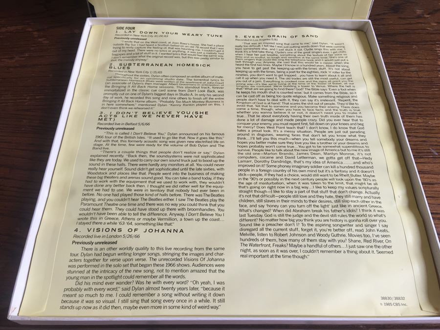 Bob Dylan ‎- Biograph - Columbia ‎- C5X 38830 - 5 x Vinyl - Compilation [Photo 10]