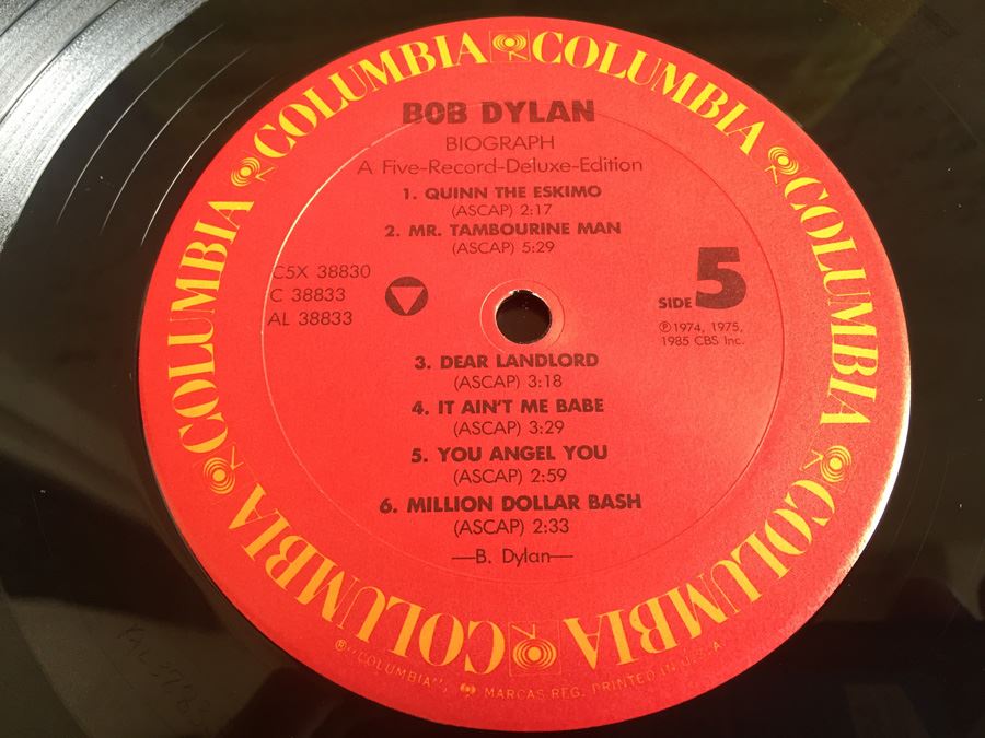 Bob Dylan ‎- Biograph - Columbia ‎- C5X 38830 - 5 x Vinyl - Compilation [Photo 21]