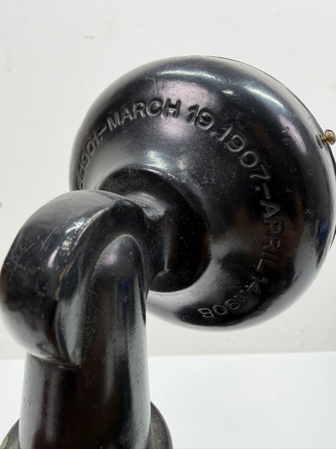 Antique Candlestick Telephone With 1908 Patent Date 11'H (RSF) [Photo 5]
