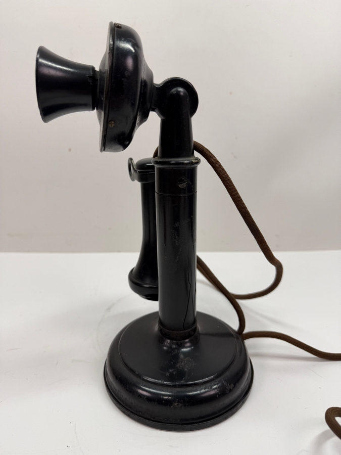Antique Candlestick Telephone With 1908 Patent Date 11'H (RSF) [Photo 9]