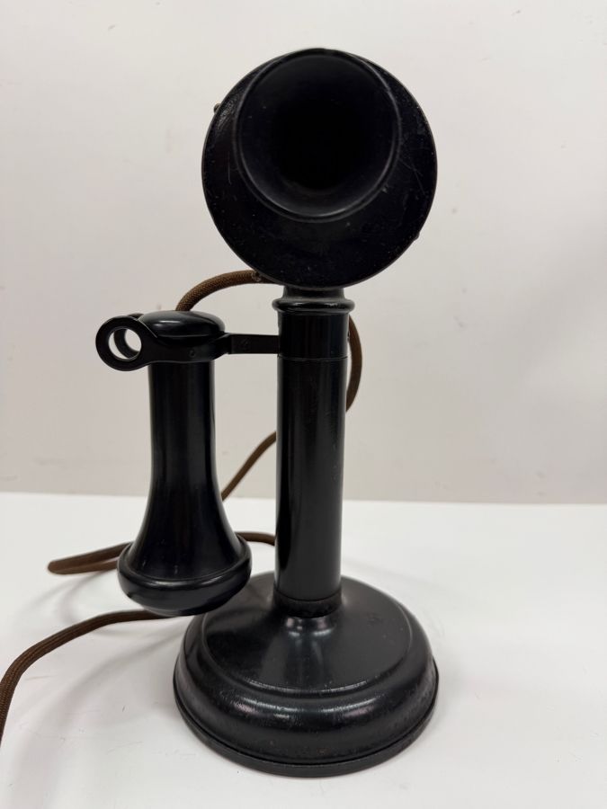 Antique Candlestick Telephone With 1908 Patent Date 11'H (RSF) [Photo 2]