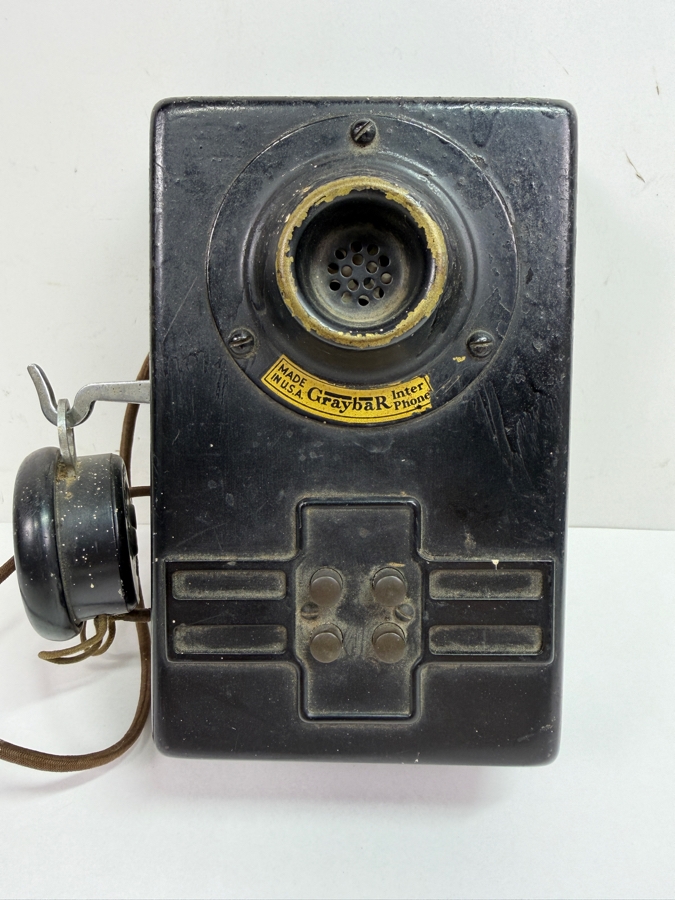Antique Graybar Inter-Phone Wall-Mounted Intercom System Made By Western Electric Circa Early 20th Century 5W X 7L X 2.75D (RSF) [Photo 2]