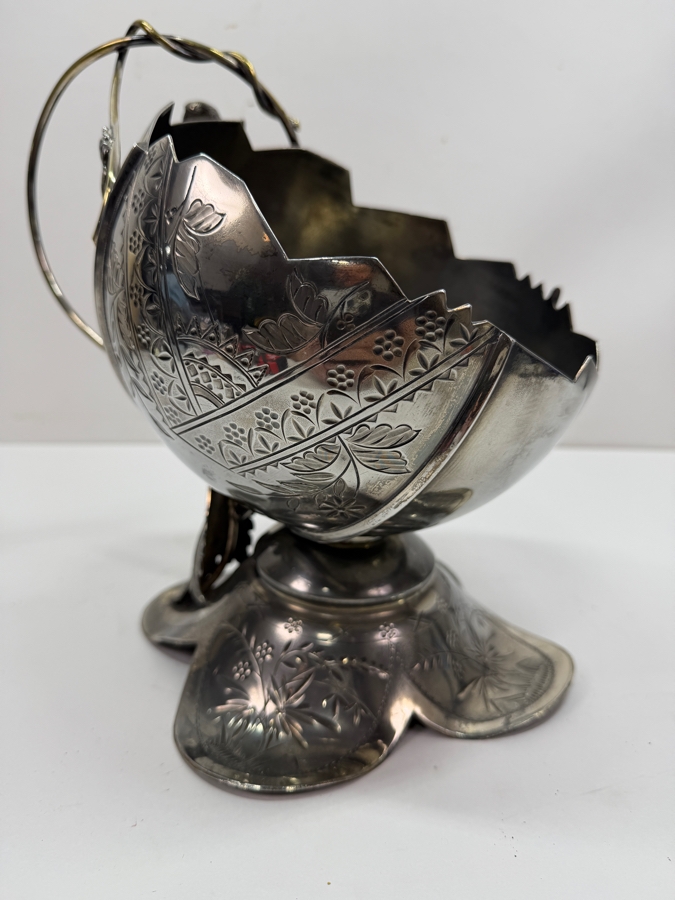 Antique Taunton Silver-plated Figural Nut Bowl With Squirrel 10.5'H (RSF) [Photo 9]
