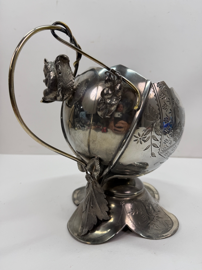 Antique Taunton Silver-plated Figural Nut Bowl With Squirrel 10.5'H (RSF) [Photo 10]
