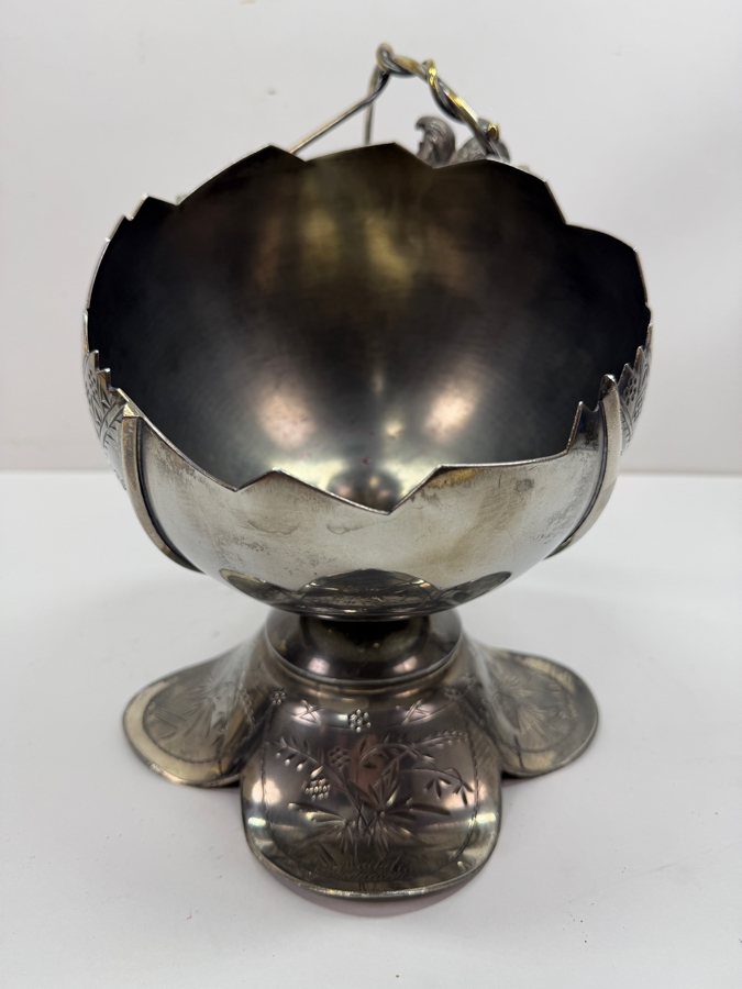 Antique Taunton Silver-plated Figural Nut Bowl With Squirrel 10.5'H (RSF) [Photo 7]
