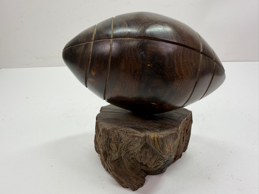 Unique Ironwood Hand Carved Football Sculpture 5'H (RSF) [Photo 4]