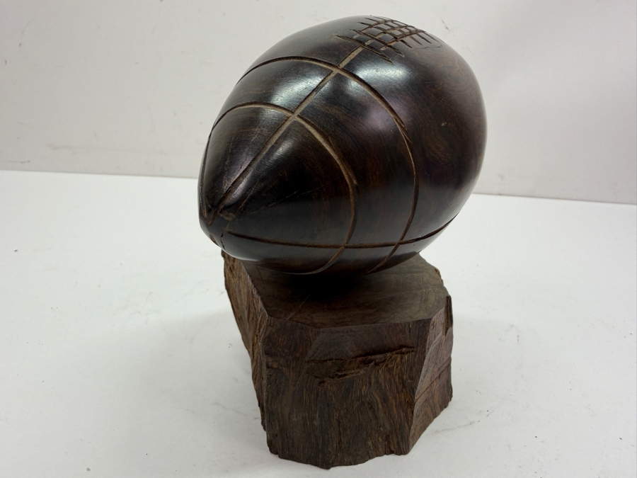 Unique Ironwood Hand Carved Football Sculpture 5'H (RSF) [Photo 2]
